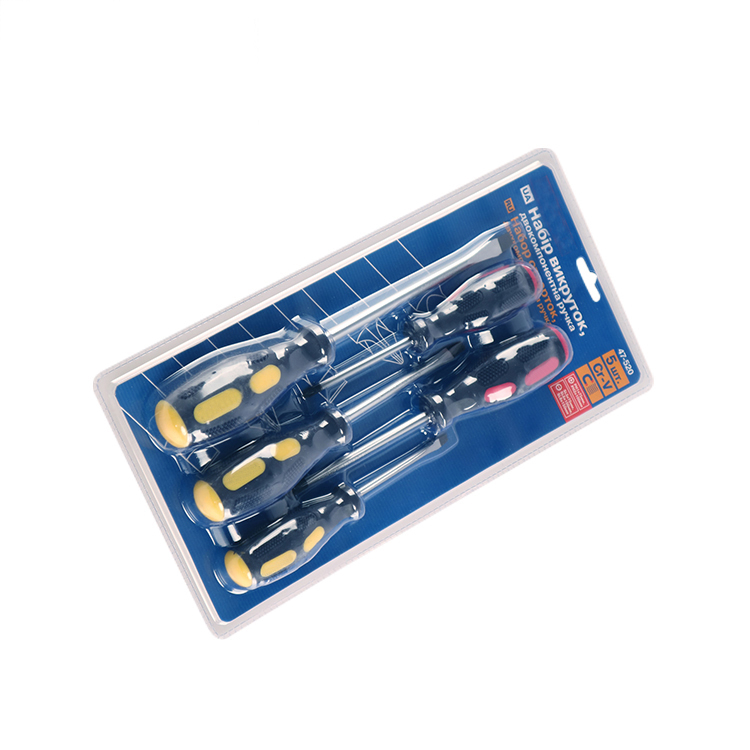 5 Pc Rubber Magnetic Cheap Handle Screwdriver Set With Blister Pack