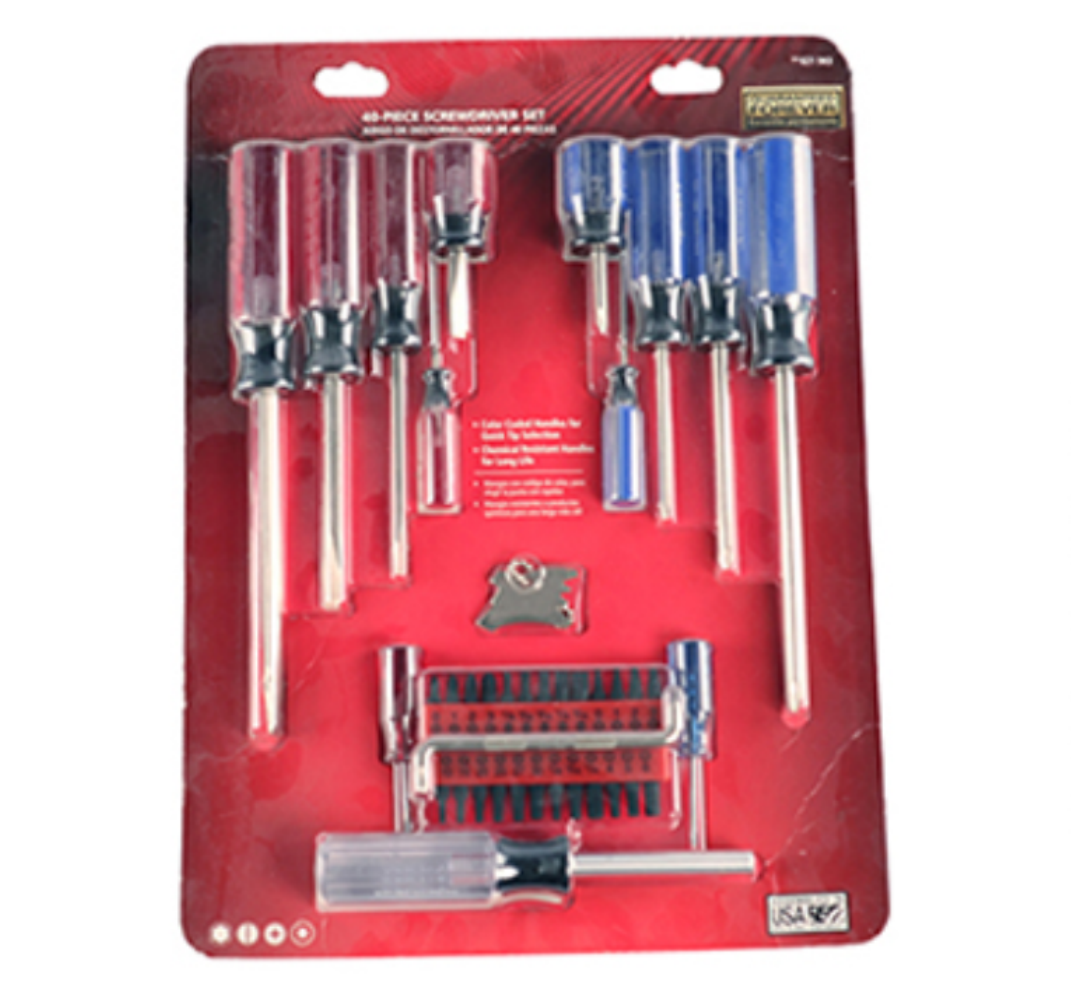100 pc Screwdriver set contains socket bits with Rack Buy 8 Pc